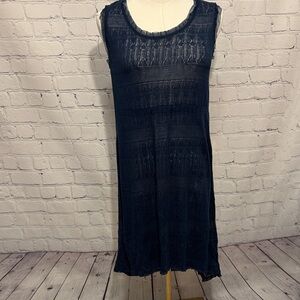Vera Wang Black Lace Midi Dress